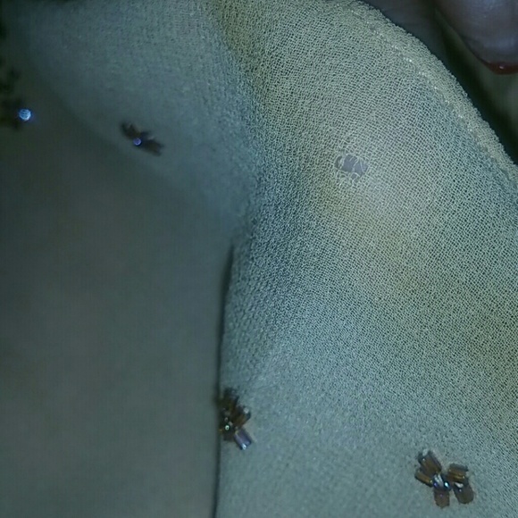 VINTAGE Max Studio Beaded Silk Sleeveless Blouse - Picture 6 of 8